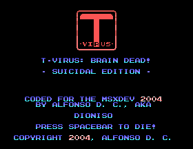 T-Virus - Brain Dead! Title Screen